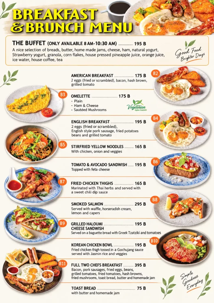 Breakfast & Brunch Menu